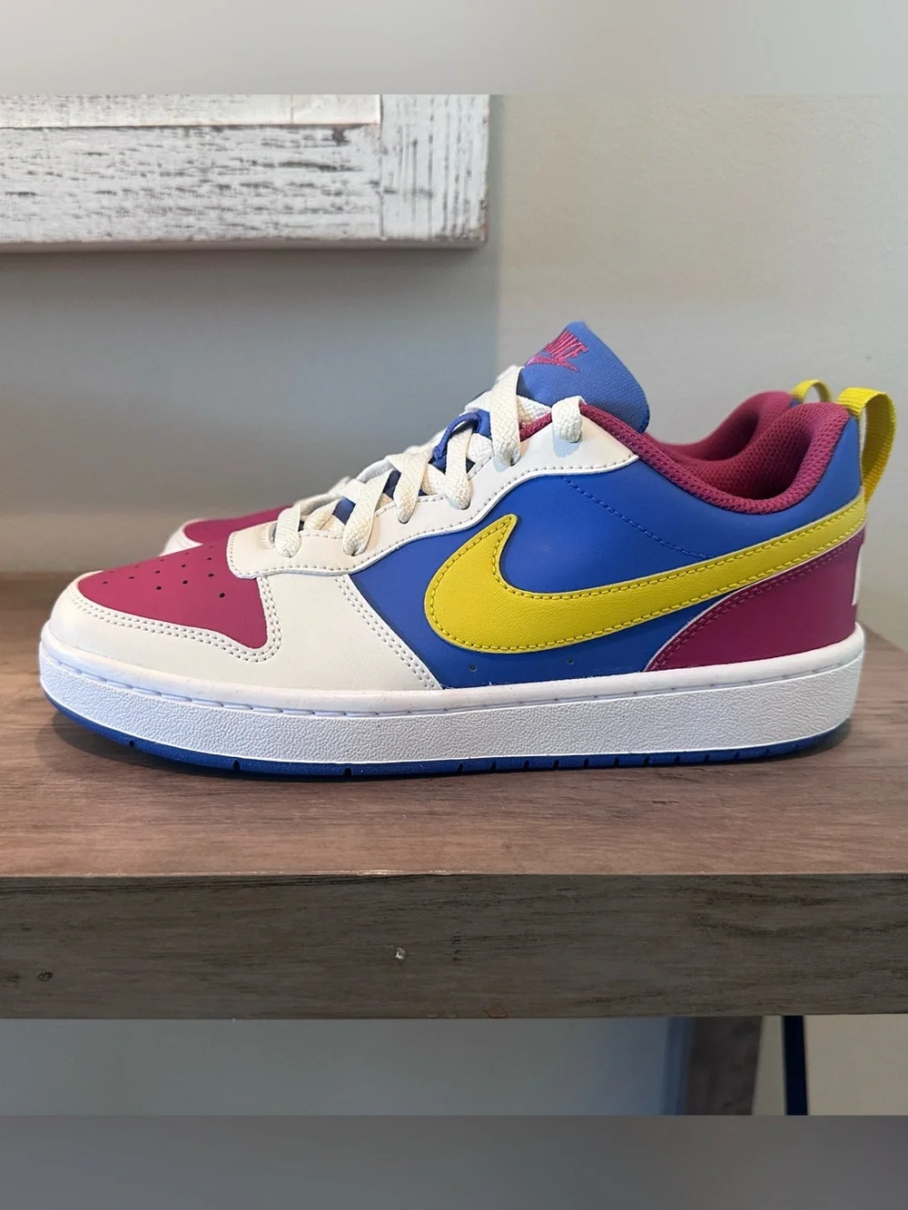 Nike Court Borough Low Recraft BG Sweet Beet Bright Citron Sneakers NIB Youth 6Y